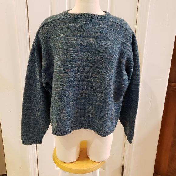 Eddie Bauer 100% wool size Large vintage sweater chunky knit 90s - Picture 1 of 8